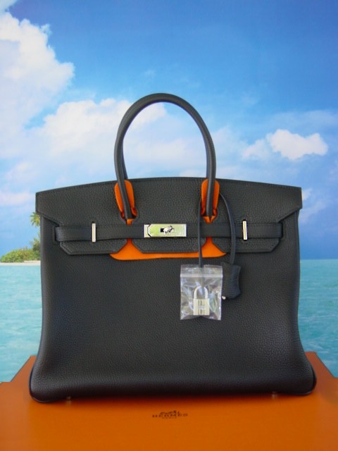 *BLACK PEARL* HERMES Birkin 35 Bag Pall Togo 35cm 