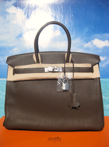 *CAFE AU LAIT* HERMES Birkin 35 Bag Brown Pallad 35cm