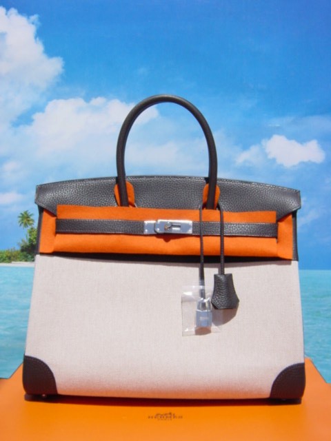 *ÜBER LUXURY* HERMES Birkin 35 Bag Chocolat Toile H