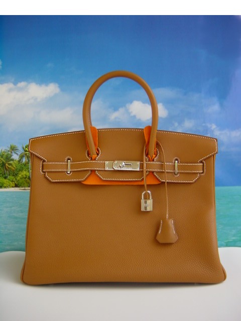 *GOLD RUSH* Hermes Birkin 35 Bag Clemence Pall BEAUTY 