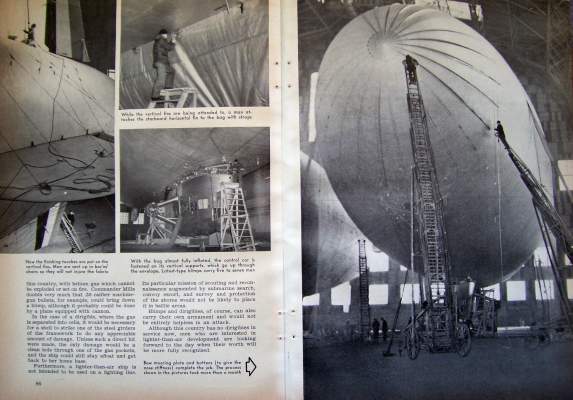 1941 NAVY GAS BAG BLIMP NONRIGID AIRSHIP LAKEHURST NJ  