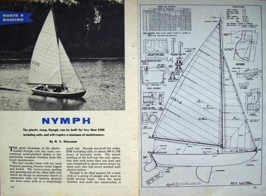 How to Build 16 NYMPH FIBERGLASS SLOOP SAILBOAT PLANS  