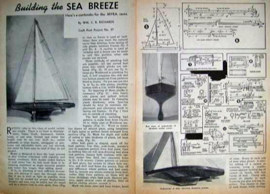 36 MODEL RACING YACHT SAILBOAT VINTAGE PLANS  