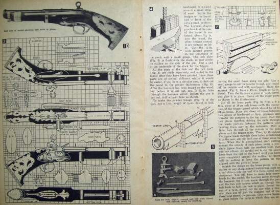 Carve a SPANISH MIQUELET 1625 1850 WOOD MODEL PISTOL DIY PLANS  